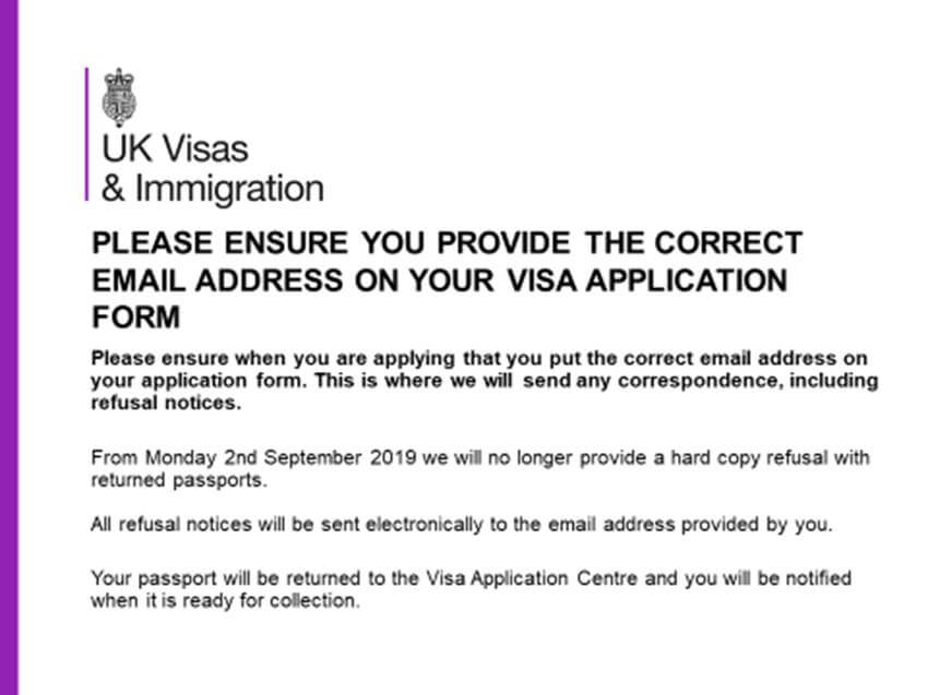 UK Visa Application Requirement